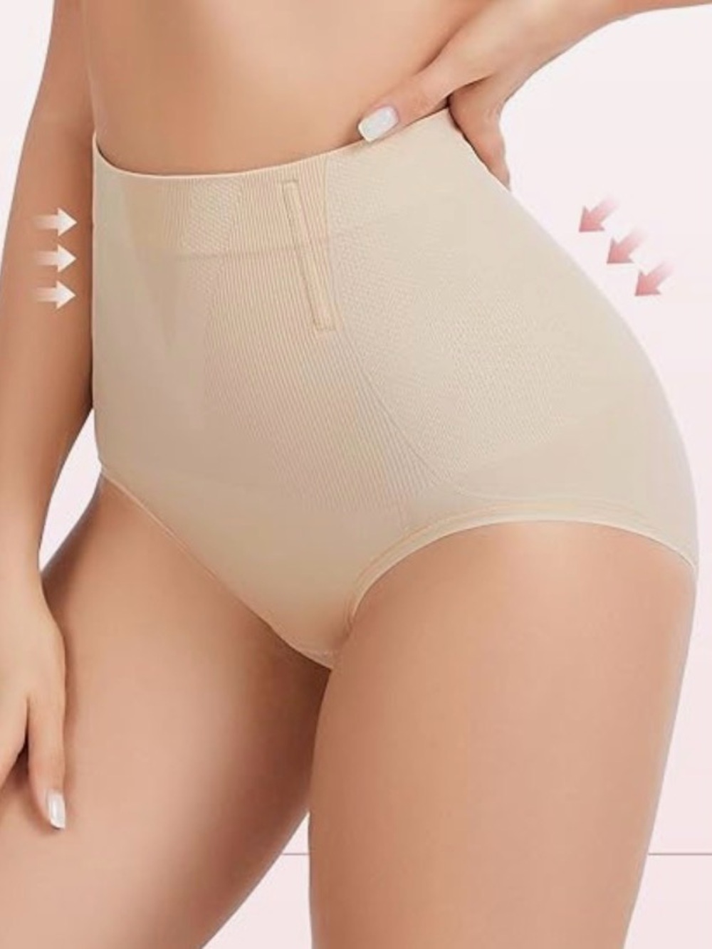 High-Waist Shaping Briefs in Beige - Picture 4 of 7